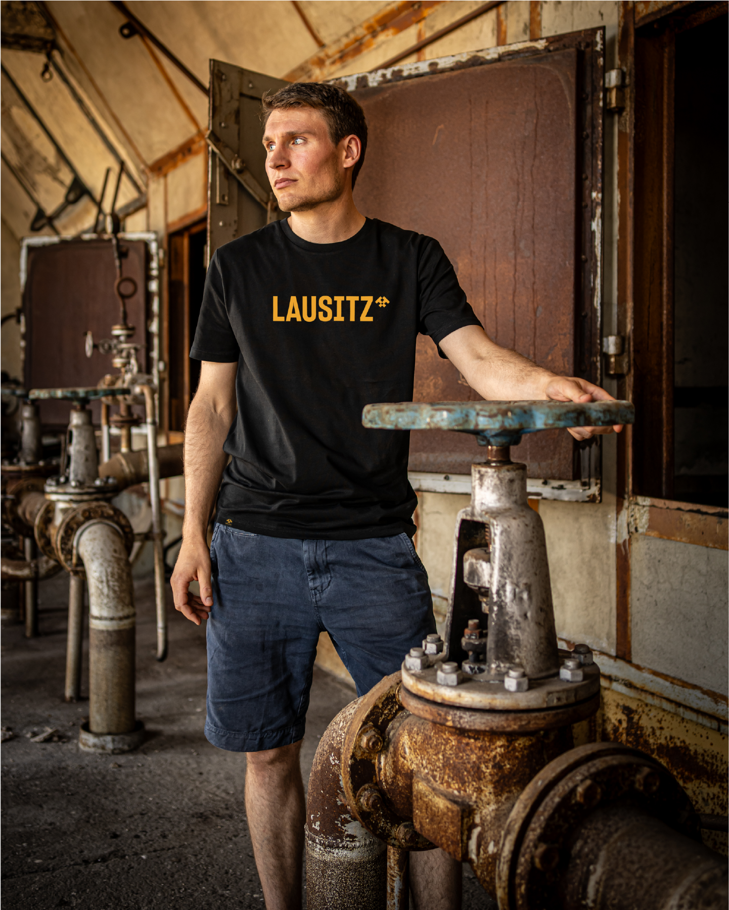 T-Shirt Herren LAUSITZ schwarz