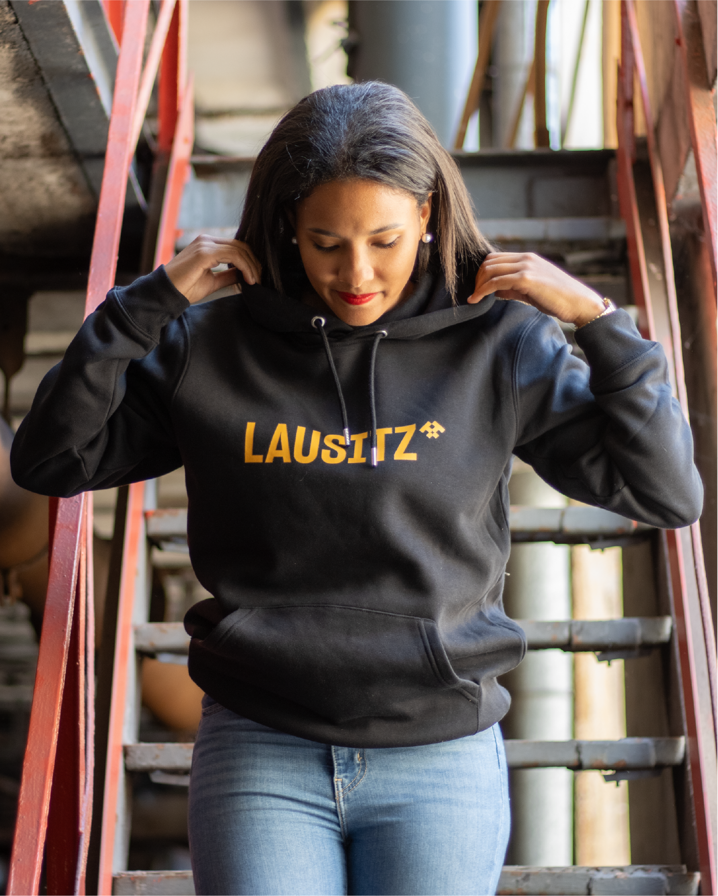 Hoodie LAUSITZ unisex schwarz