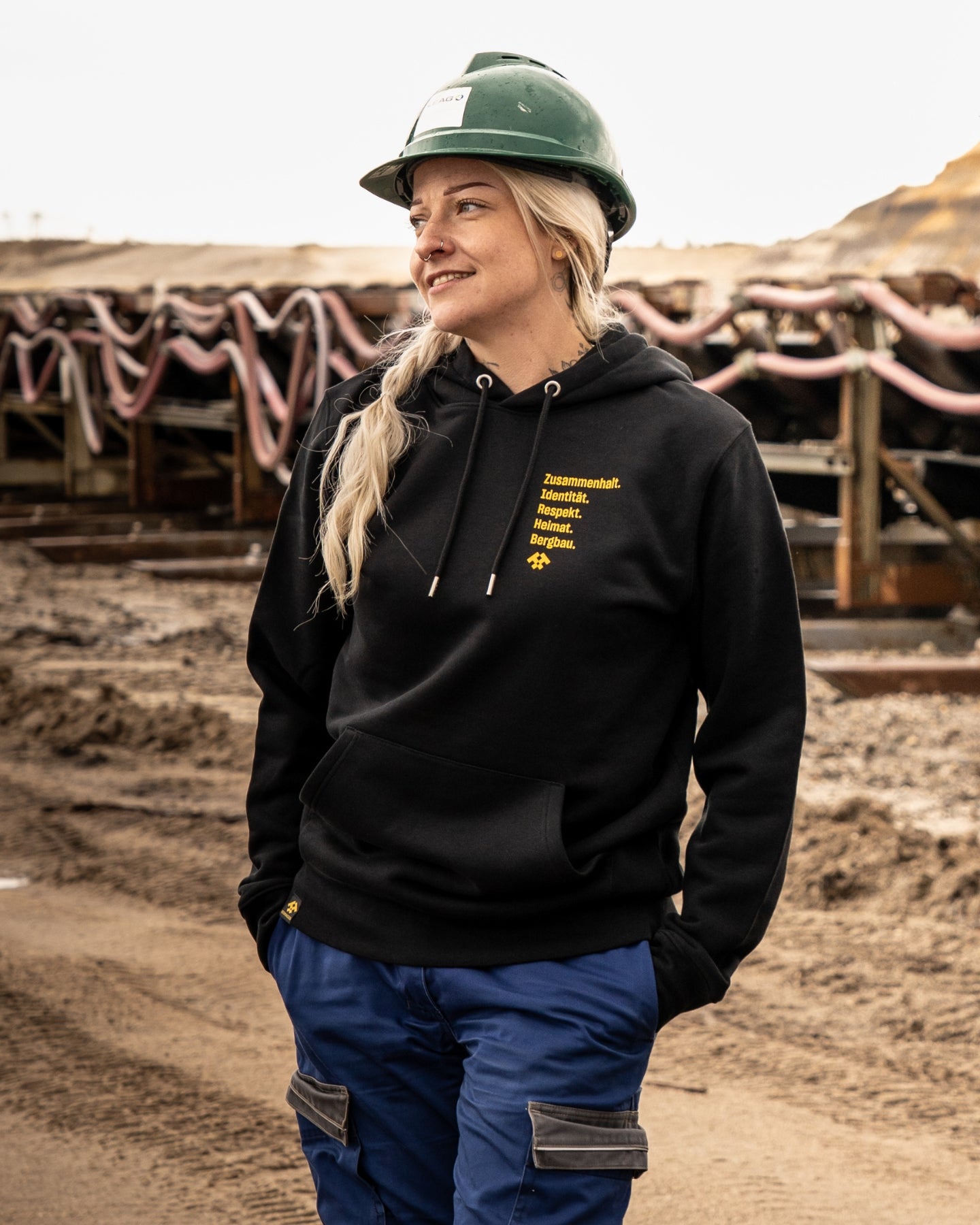 Hoodie WERTE schwarz unisex