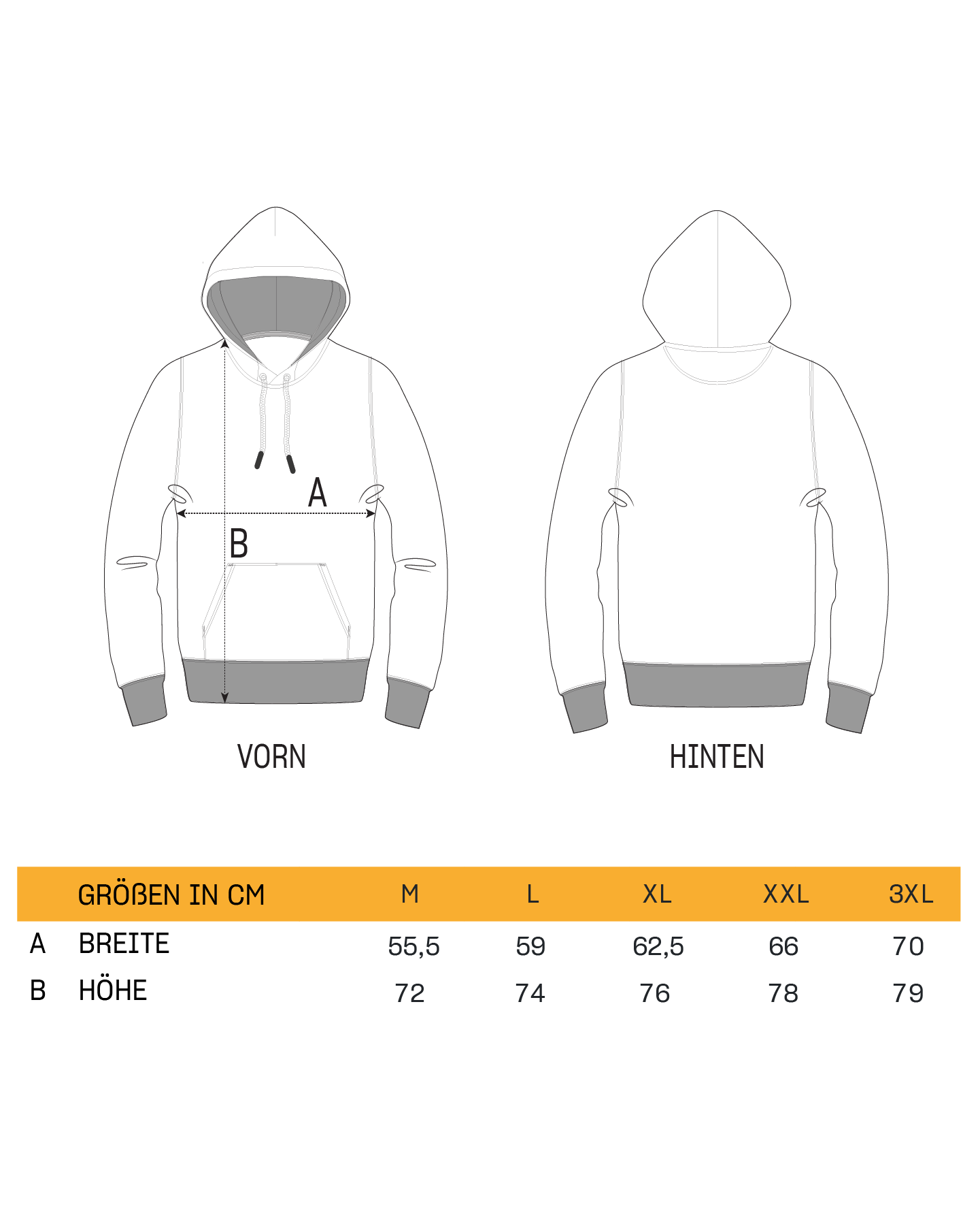 Hoodie STOLLEN unisex schwarz
