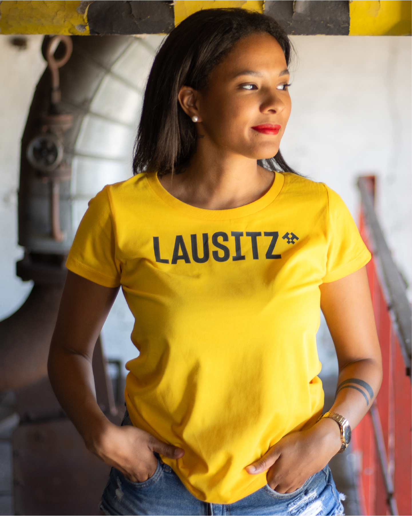 T-Shirt Damen LAUSITZ gelb
