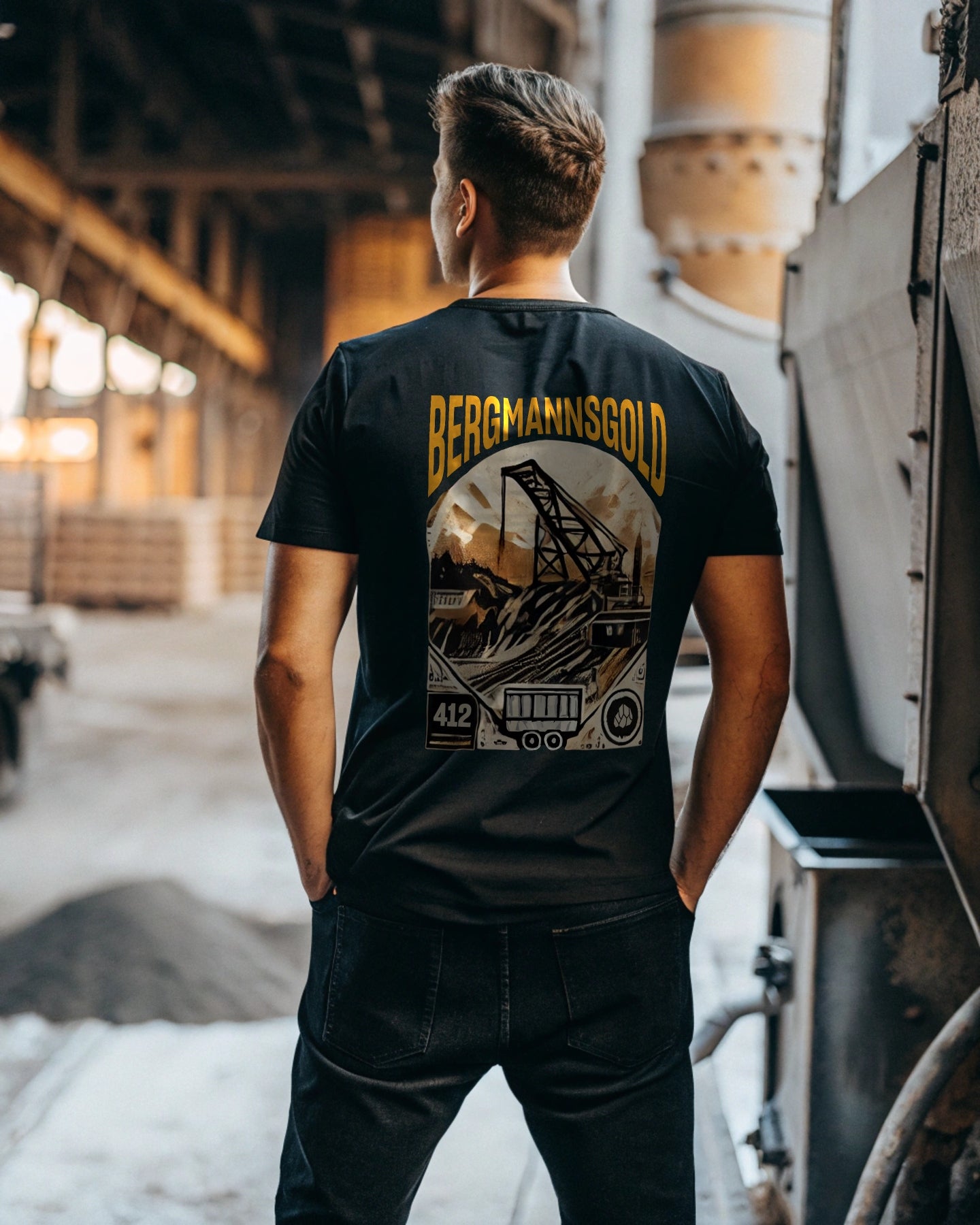 T-Shirt Herren NOSTALGIE schwarz
