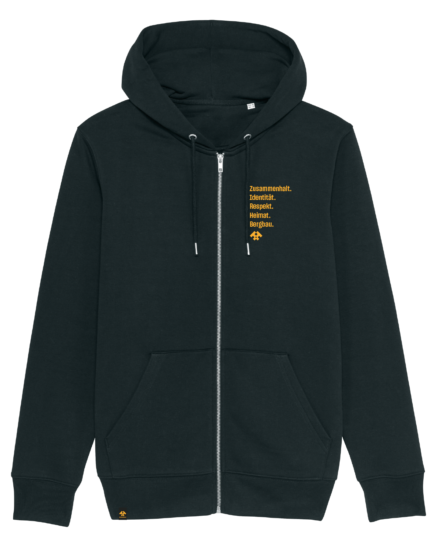 Zip-Up Hoodie WERTE schwarz