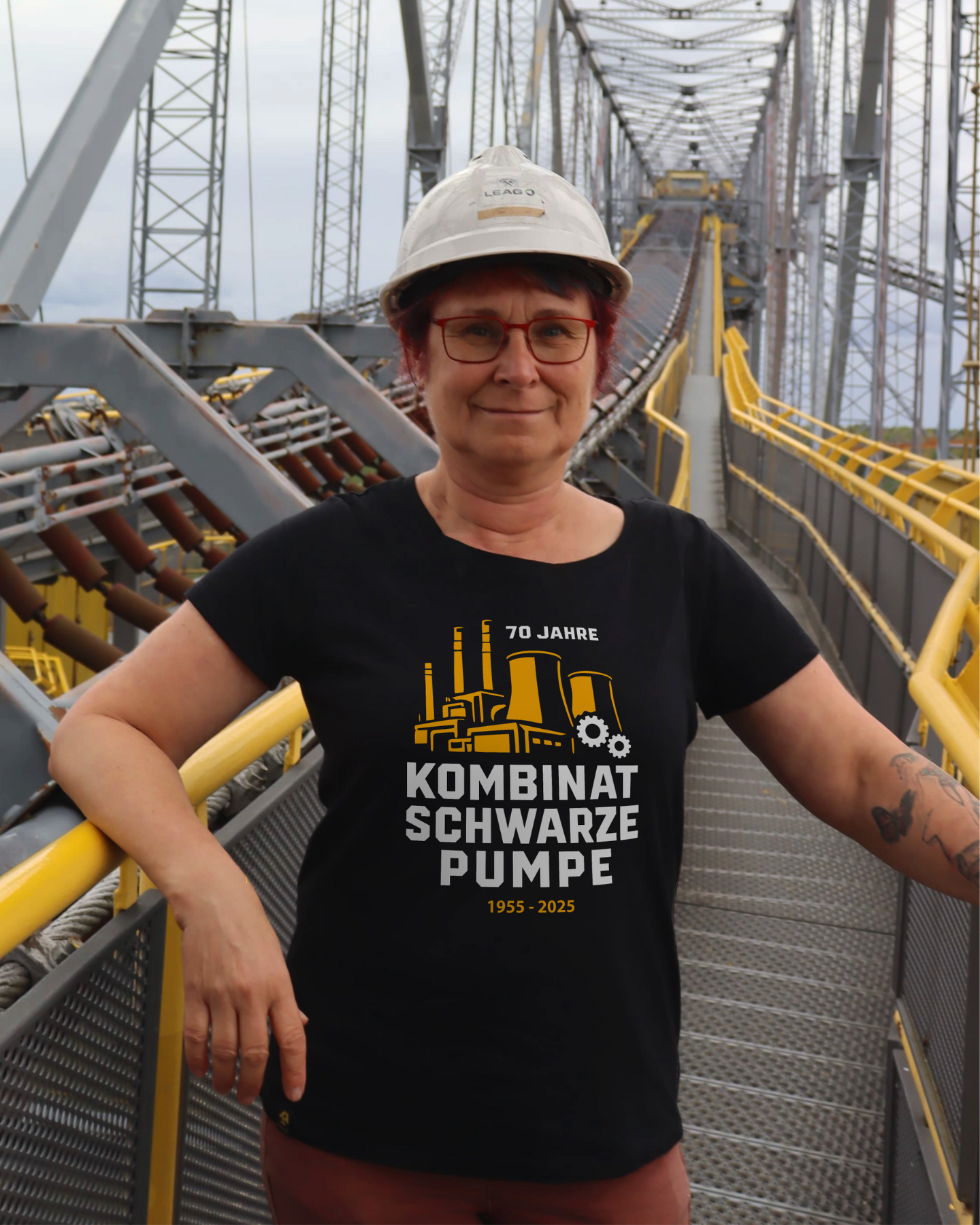 T-Shirt "70 Jahre Kombinat Schwarze Pumpe" unisex – JUBILÄUMSEDITION