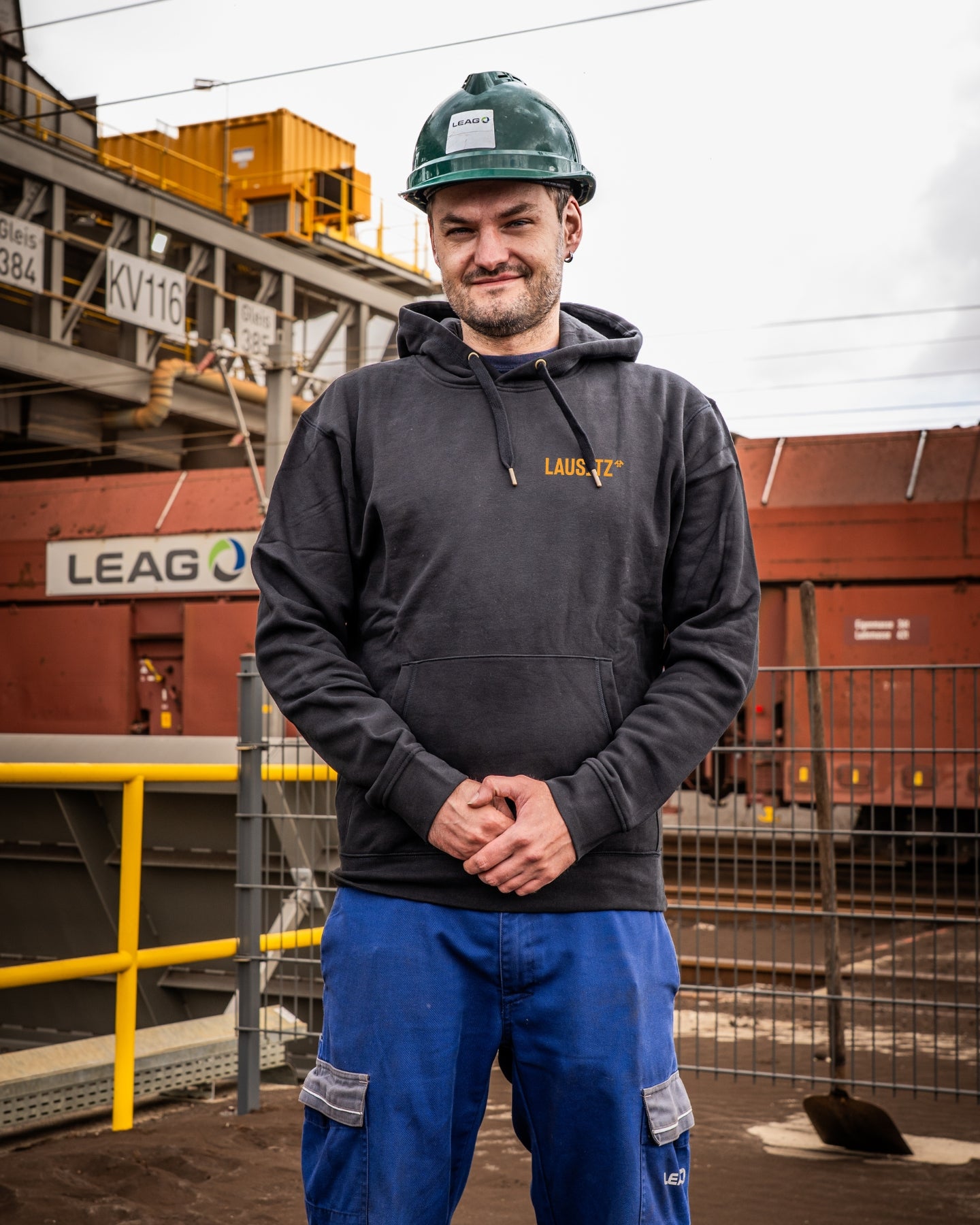 Hoodie LAUSITZ Stick schwarz