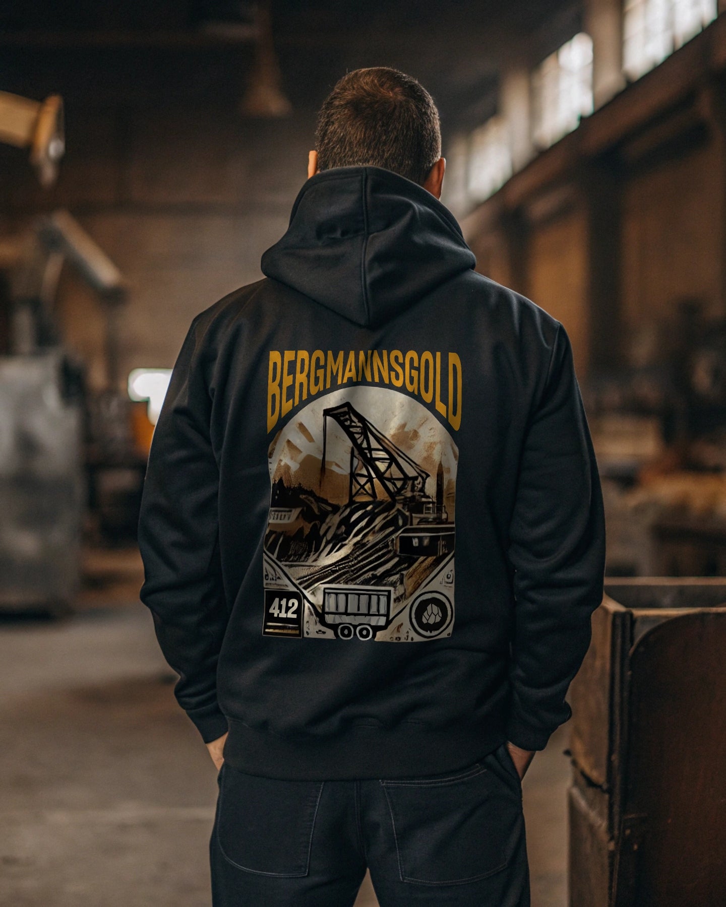 Hoodie NOSTALGIE unisex schwarz