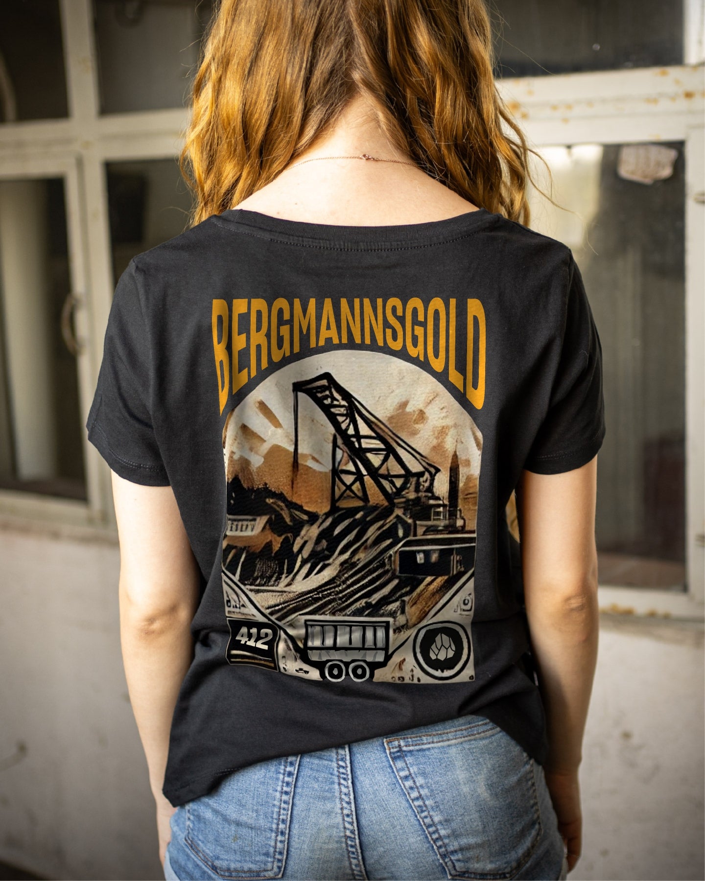T-Shirt Damen NOSTALGIE schwarz