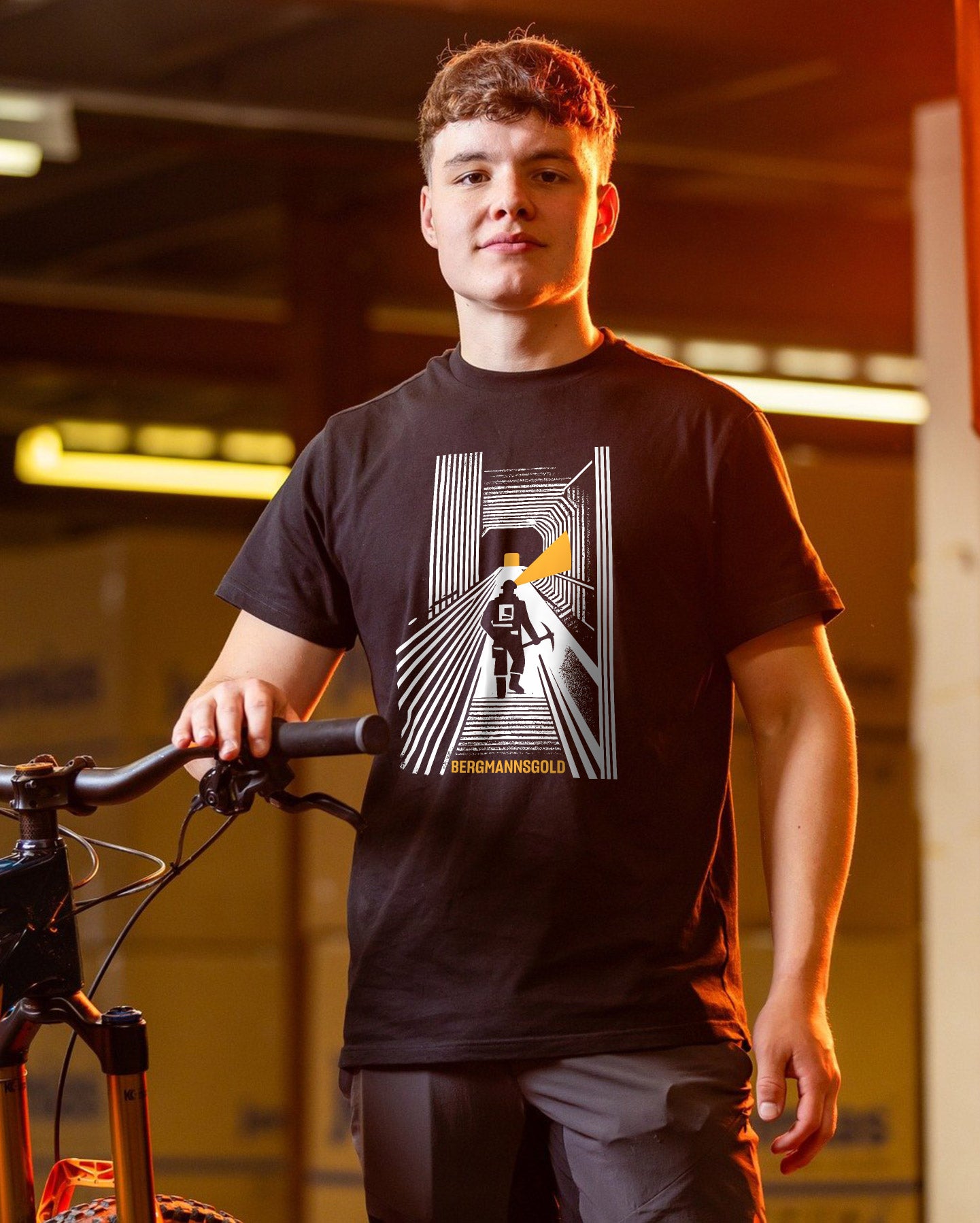 T-Shirt Herren STOLLEN schwarz
