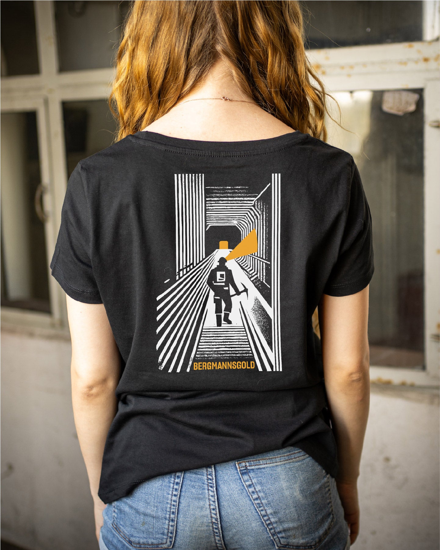 T-Shirt Damen STOLLEN schwarz