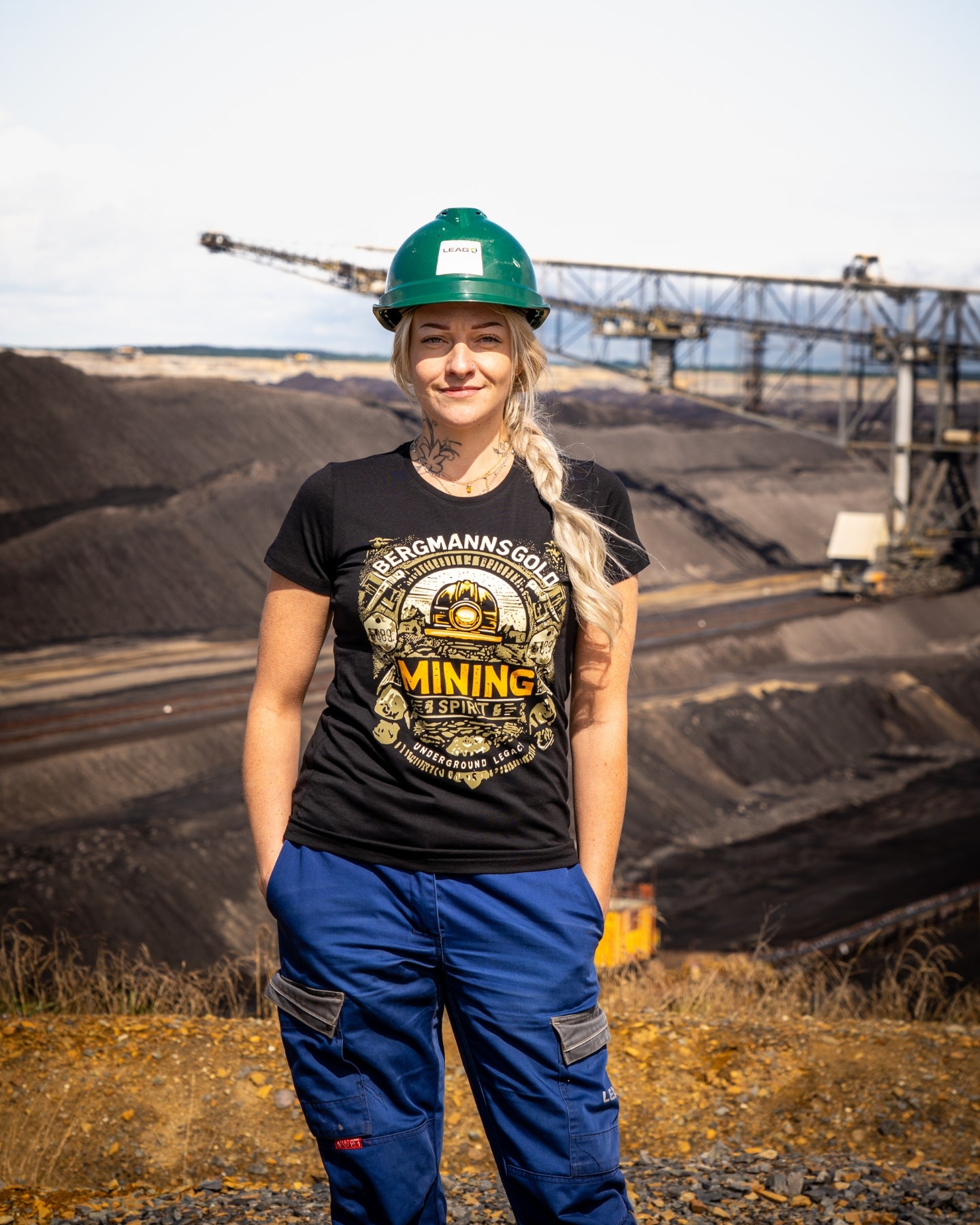 T-Shirt Damen MINING schwarz