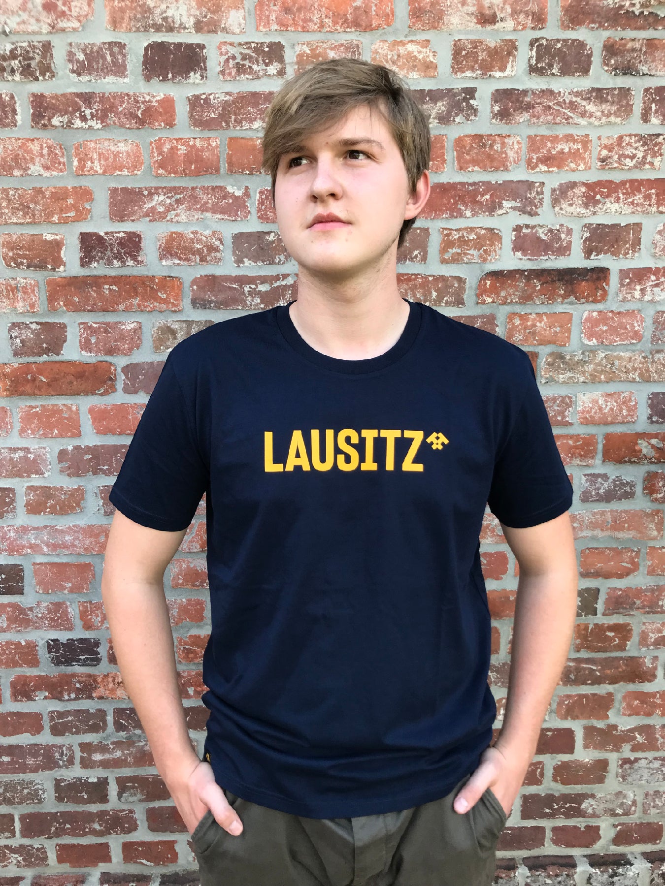 T-Shirt Herren LAUSITZ navy blau
